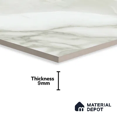 Marble Floor & Wall Tile TL 07121 Sparta Pista 4 ft x 2 ft Matte Finish Vitrified Tile - 9 mm | 4 Random Design | Suitable For living Room, Bedroom, Bathroom (Sample)