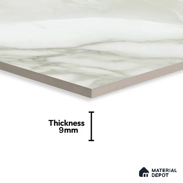 Marble Floor & Wall Tile TL 07121 Sparta Pista 4 ft x 2 ft Matte Finish Vitrified Tile - 9 mm | 4 Random Design | Suitable For living Room, Bedroom, Bathroom (Sample)