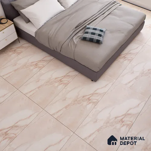 Marble Floor & Wall Tile TL 10261 H Sparta Rose 4 ft x 2 ft Matte Finish Vitrified Tile - 9 mm | 4 Random Design | Suitable For living Room, Bedroom, Bathroom | Random Designs