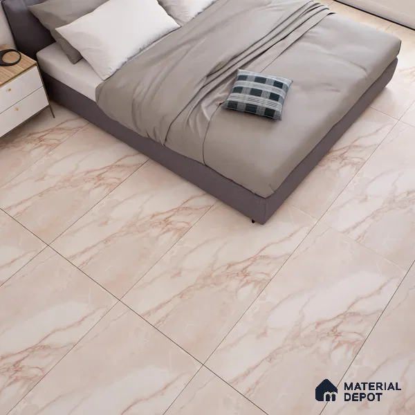 Marble Floor & Wall Tile TL 10261 H Sparta Rose 4 ft x 2 ft Matte Finish Vitrified Tile - 9 mm | 4 Random Design | Suitable For living Room, Bedroom, Bathroom