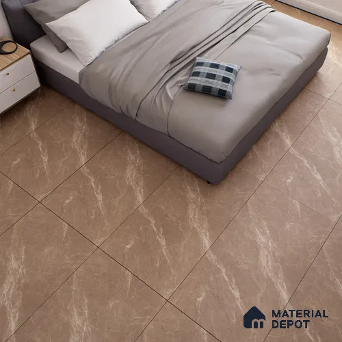 Marble Floor & Wall Tile TL 07092 Balki Brown 4 ft x 2 ft Matte Finish Vitrified Tile - 9 mm | 4 Random Design | Suitable For living Room, Bedroom, Bathroom | Random Designs