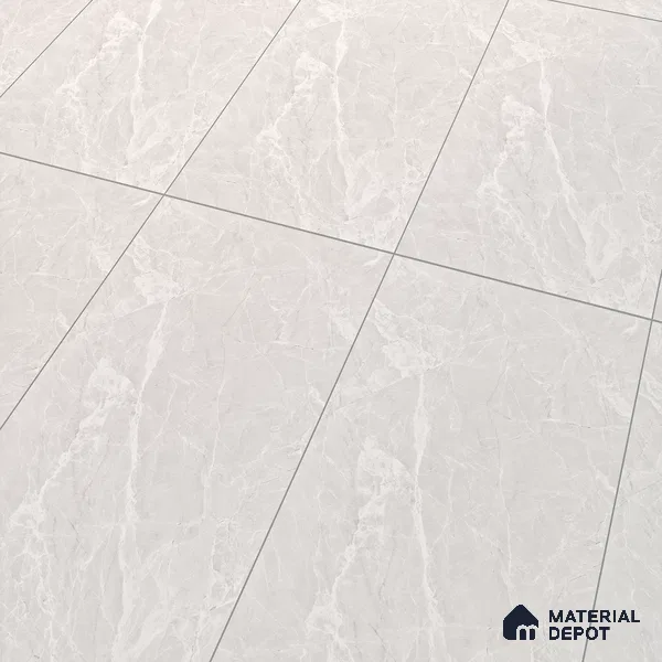 Marble Floor & Wall Tile TL 07091 Balki Bianco 4 ft x 2 ft Matte Finish Vitrified Tile - 9 mm | 4 Random Design | Suitable For living Room, Bedroom, Bathroom