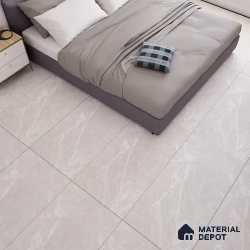 Marble Floor & Wall Tile TL 07091 Balki Bianco 4 ft x 2 ft Matte Finish Vitrified Tile - 9 mm | 4 Random Design | Suitable For living Room, Bedroom, Bathroom | Random Designs