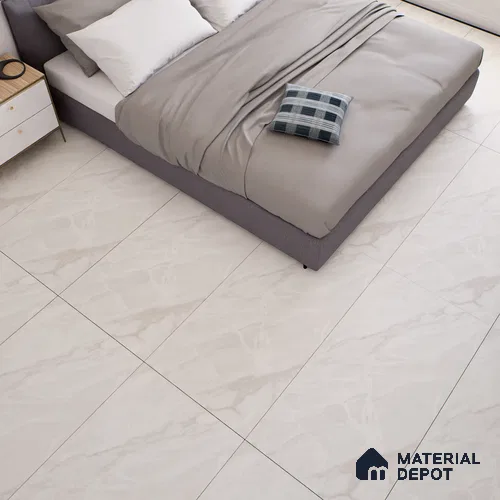 Marble Floor & Wall Tile TL 10261 F Sparta Bianco 4 ft x 2 ft Matte Finish Vitrified Tile - 9 mm | 4 Random Design | Suitable For living Room, Bedroom, Bathroom | Random Designs
