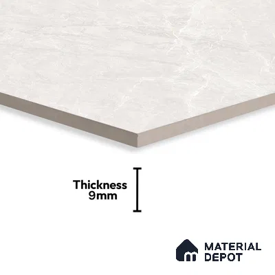 Marble Floor & Wall Tile TL 07142 Egeo Bianco 4 ft x 2 ft Matte Finish Vitrified Tile - 9 mm | 4 Random Design | Suitable For living Room, Bedroom, Bathroom | Random Designs