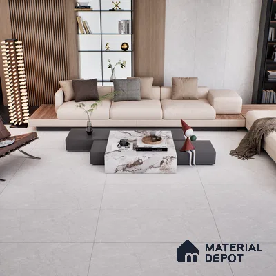 Marble Floor & Wall Tile TL 07142 Egeo Bianco 4 ft x 2 ft Matte Finish Vitrified Tile - 9 mm | 4 Random Design | Suitable For living Room, Bedroom, Bathroom | Random Designs
