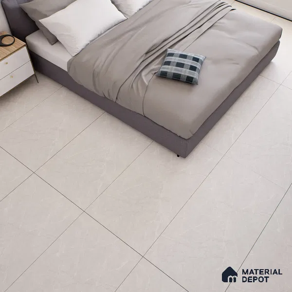 Marble Floor & Wall Tile TL 07142 Egeo Bianco 4 ft x 2 ft Matte Finish Vitrified Tile - 9 mm | 4 Random Design | Suitable For living Room, Bedroom, Bathroom | Random Designs