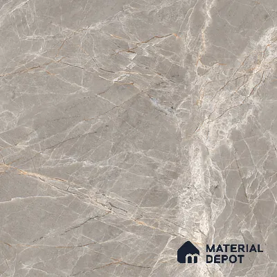Marble Floor & Wall Tile TL 07093 B Balki Grey 4 ft x 2 ft Glossy Finish Vitrified Tile - 9 mm | 4 Random Design | Suitable For living Room, Bedroom, Bathroom (Sample)
