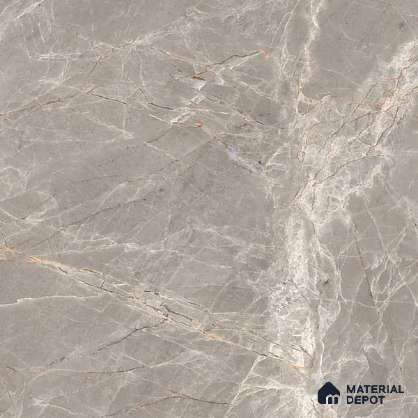 Marble Floor & Wall Tile TL 07093 B Balki Grey 4 ft x 2 ft Glossy Finish Vitrified Tile - 9 mm | 4 Random Design | Suitable For living Room, Bedroom, Bathroom (Sample)
