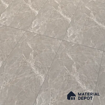 Marble Floor & Wall Tile TL 07093 Balki Grey 4 ft x 2 ft Matte Finish Vitrified Tile - 9 mm | 4 Random Design | Suitable For living Room, Bedroom, Bathroom | Random Designs