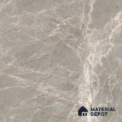 Marble Floor & Wall Tile TL 07093 Balki Grey 4 ft x 2 ft Matte Finish Vitrified Tile - 9 mm | 4 Random Design | Suitable For living Room, Bedroom, Bathroom | Random Designs