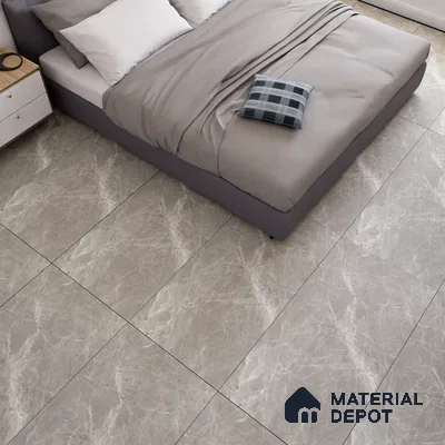 Marble Floor & Wall Tile TL 07093 Balki Grey 4 ft x 2 ft Matte Finish Vitrified Tile - 9 mm | 4 Random Design | Suitable For living Room, Bedroom, Bathroom | Random Designs