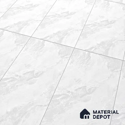 Marble Floor & Wall Tile TL 07158 Jerico Bianco 4 ft x 2 ft Matte Finish Vitrified Tile - 9 mm | 4 Random Design | Suitable For living Room, Bedroom, Bathroom (Sample)