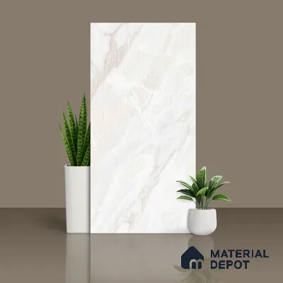 Marble Wall Tile TL 10261 B Liner Sparta Bianco 4 ft x 2 ft Matte Finish Vitrified Tile - 9 mm | 4 Random Design | Suitable For living Room, Bedroom, Bathroom | Random Designs
