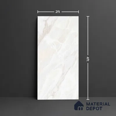 Marble Wall Tile TL 10261 B Liner Sparta Bianco 4 ft x 2 ft Matte Finish Vitrified Tile - 9 mm | 4 Random Design | Suitable For living Room, Bedroom, Bathroom | Random Designs