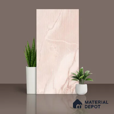 Marble Wall Tile TL 10261 D Liner Sparta Rose 4 ft x 2 ft Matte Finish Vitrified Tile - 9 mm | 4 Random Design | Suitable For living Room, Bedroom, Bathroom | Random Designs