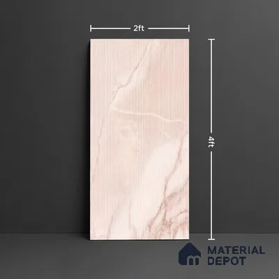 Marble Wall Tile TL 10261 D Liner Sparta Rose 4 ft x 2 ft Matte Finish Vitrified Tile - 9 mm | 4 Random Design | Suitable For living Room, Bedroom, Bathroom | Random Designs