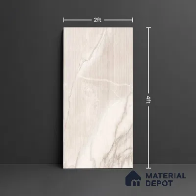 Marble Wall Tile TL 10261 Liner Sparta Beige 4 ft x 2 ft Matte Finish Vitrified Tile - 9 mm | 4 Random Design | Suitable For living Room, Bedroom, Bathroom | Random Designs