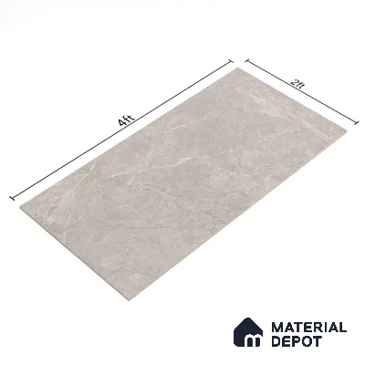 Marble Floor & Wall Tile TL 07144 Egeo Grey 4 ft x 2 ft Matte Finish Vitrified Tile - 9 mm | 4 Random Design | Suitable For living Room, Bedroom, Bathroom (Sample)