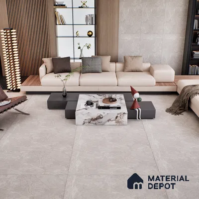 Marble Floor & Wall Tile TL 07144 Egeo Grey 4 ft x 2 ft Matte Finish Vitrified Tile - 9 mm | 4 Random Design | Suitable For living Room, Bedroom, Bathroom (Sample)