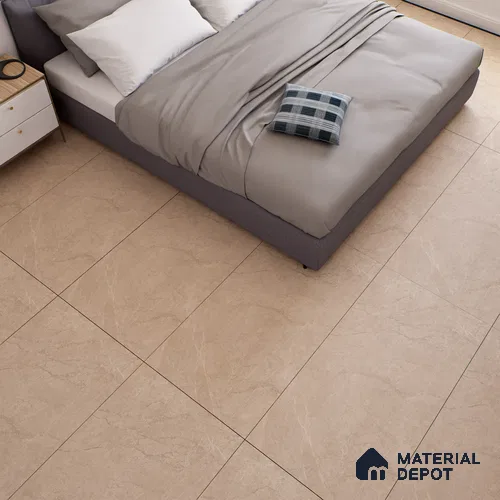 Marble Floor & Wall Tile TL 07141 Egeo Beige 4 ft x 2 ft Matte Finish Vitrified Tile - 9 mm | 4 Random Design | Suitable For living Room, Bedroom, Bathroom | Random Designs