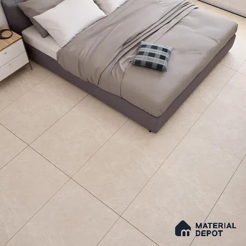 Marble Floor & Wall Tile TL 07143 Egeo Crema 4 ft x 2 ft Matte Finish Vitrified Tile - 9 mm | 4 Random Design | Suitable For living Room, Bedroom, Bathroom | Random Designs