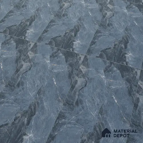 Marble Floor & Wall Tile TL 07155 Jerico Blue 4 ft x 2 ft Matte Finish Vitrified Tile - 9 mm | 4 Random Design | Suitable For living Room, Bedroom, Bathroom