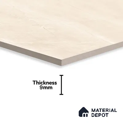 Marble Floor & Wall Tile TL 06124 B Fenix Crema 4 ft x 2 ft Vitrified Matte Finish - 9 mm | 12 Random Design | Suitable For Living Room, Bedroom, Bathroom, Kitchen