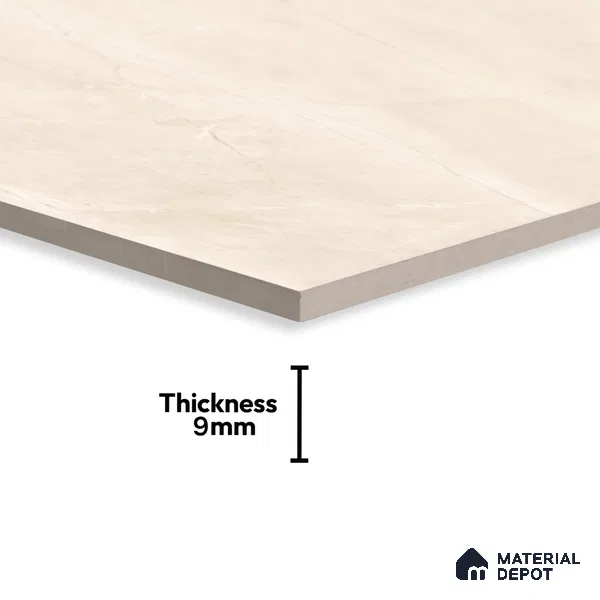 Marble Floor & Wall Tile TL 06124 B Fenix Crema 4 ft x 2 ft Vitrified Matte Finish - 9 mm | 12 Random Design | Suitable For Living Room, Bedroom, Bathroom, Kitchen