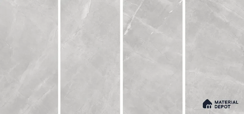 Marble Floor & Wall Tile TL 06124 C Fenix Grey 4 ft x 2 ft Vitrified Matte Finish - 9 mm | 12 Random Design | Suitable For Living Room, Bedroom, Bathroom, Kitchen (Sample)