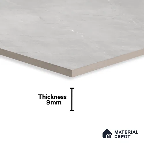 Marble Floor & Wall Tile TL 06124 C Fenix Grey 4 ft x 2 ft Vitrified Matte Finish - 9 mm | 12 Random Design | Suitable For Living Room, Bedroom, Bathroom, Kitchen