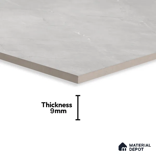 Marble Floor & Wall Tile TL 06124 C Fenix Grey 4 ft x 2 ft Vitrified Matte Finish - 9 mm | 12 Random Design | Suitable For Living Room, Bedroom, Bathroom, Kitchen (Sample)