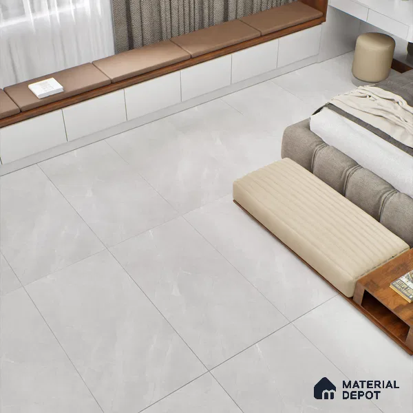 Marble Floor & Wall Tile TL 06124 C Fenix Grey 4 ft x 2 ft Vitrified Matte Finish - 9 mm | 12 Random Design | Suitable For Living Room, Bedroom, Bathroom, Kitchen (Sample)