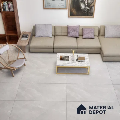 Marble Floor & Wall Tile TL 06124 C Fenix Grey 4 ft x 2 ft Vitrified Matte Finish - 9 mm | 12 Random Design | Suitable For Living Room, Bedroom, Bathroom, Kitchen (Sample)