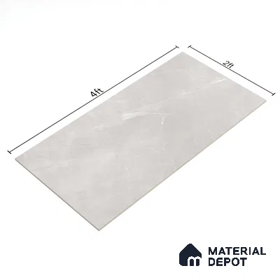 Marble Floor & Wall Tile TL 06124 D Fenix Silver 4 ft x 2 ft Vitrified Matte Finish - 9 mm | 12 Random Design | Suitable For Living Room, Bedroom, Bathroom, Kitchen (Sample)