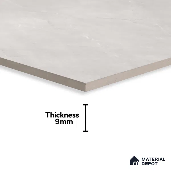 Marble Floor & Wall Tile TL 06124 D Fenix Silver 4 ft x 2 ft Vitrified Matte Finish - 9 mm | 12 Random Design | Suitable For Living Room, Bedroom, Bathroom, Kitchen (Sample)