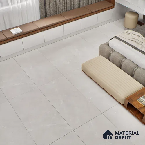 Marble Floor & Wall Tile TL 06124 D Fenix Silver 4 ft x 2 ft Vitrified Matte Finish - 9 mm | 12 Random Design | Suitable For Living Room, Bedroom, Bathroom, Kitchen