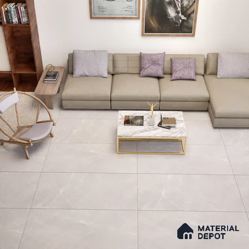Marble Floor & Wall Tile TL 06124 D Fenix Silver 4 ft x 2 ft Vitrified Matte Finish - 9 mm | 12 Random Design | Suitable For Living Room, Bedroom, Bathroom, Kitchen