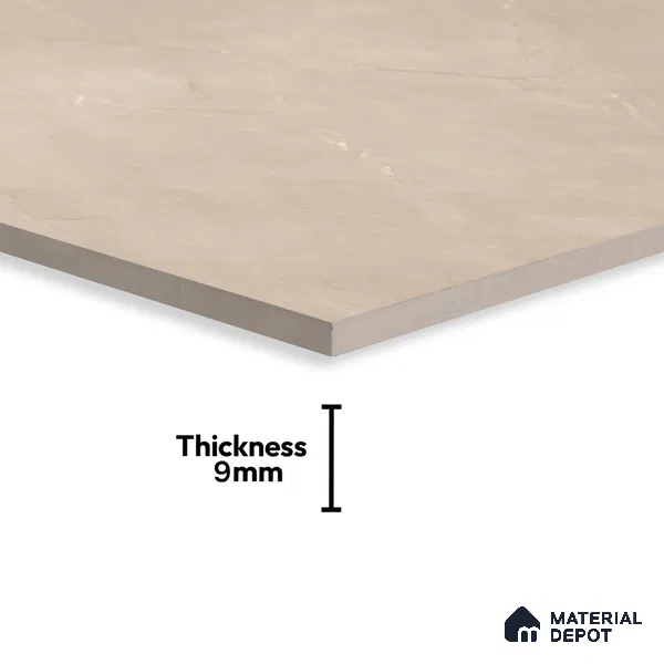 Marble Floor & Wall Tile TL 06124 E Fenix Taupe 4 ft x 2 ft Vitrified Matte Finish - 9 mm | 12 Random Design | Suitable For Living Room, Bedroom, Bathroom, Kitchen (Sample)