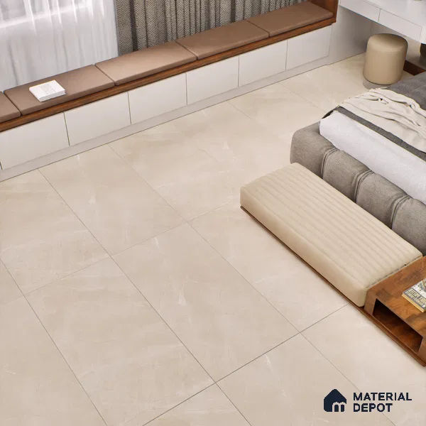 Marble Floor & Wall Tile TL 06124 E Fenix Taupe 4 ft x 2 ft Vitrified Matte Finish - 9 mm | 12 Random Design | Suitable For Living Room, Bedroom, Bathroom, Kitchen (Sample)