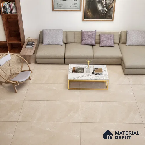 Marble Floor & Wall Tile TL 06124 E Fenix Taupe 4 ft x 2 ft Vitrified Matte Finish - 9 mm | 12 Random Design | Suitable For Living Room, Bedroom, Bathroom, Kitchen