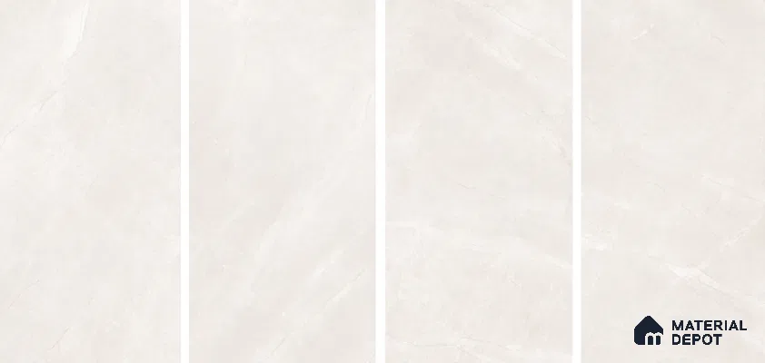 Marble Floor & Wall Tile TL 06124 Fenix Bianco 4 ft x 2 ft Vitrified Matte Finish - 9 mm | 12 Random Design | Suitable For Living Room, Bedroom, Bathroom, Kitchen (Sample)