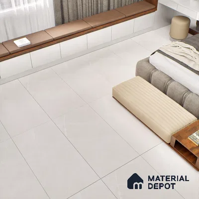 Marble Floor & Wall Tile TL 06124 Fenix Bianco 4 ft x 2 ft Vitrified Matte Finish - 9 mm | 12 Random Design | Suitable For Living Room, Bedroom, Bathroom, Kitchen (Sample)