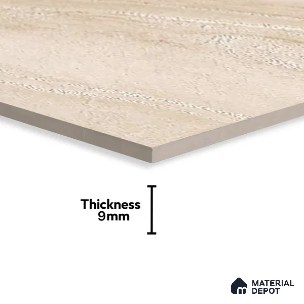 Marble Floor & Wall Tile TL 06082 Belfino Sand 4 ft x 2 ft Vitrified Matte Finish - 9 mm | 6 Random Design | Suitable For Living Room, Bedroom, Bathroom, Kitchen