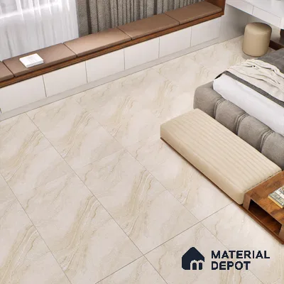 Marble Floor & Wall Tile TL 06082 Belfino Sand 4 ft x 2 ft Vitrified Matte Finish - 9 mm | 6 Random Design | Suitable For Living Room, Bedroom, Bathroom, Kitchen