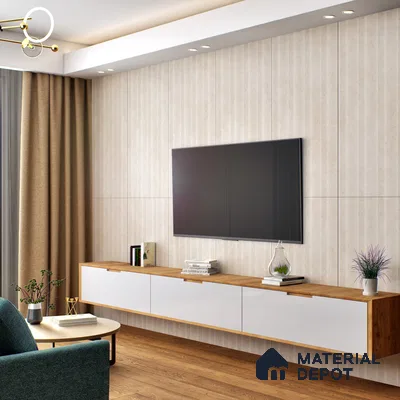 Highlighter Wall Tile TL 06123 B Marmi Crema Decor 4 ft x 2 ft Vitrified Matte Finish - 9 mm | 4 Random Design | Suitable For Living Room, Bedroom, Bathroom, Kitchen (Sample)