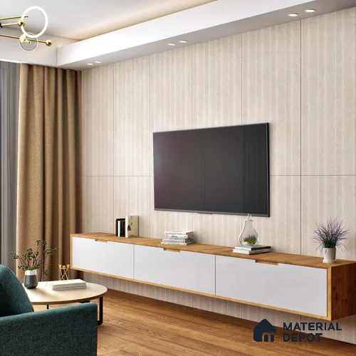 Highlighter Wall Tile TL 06123 B Marmi Crema Decor 4 ft x 2 ft Vitrified Matte Finish - 9 mm | 4 Random Design | Suitable For Bathroom, Accent/Feature Wall, Balcony