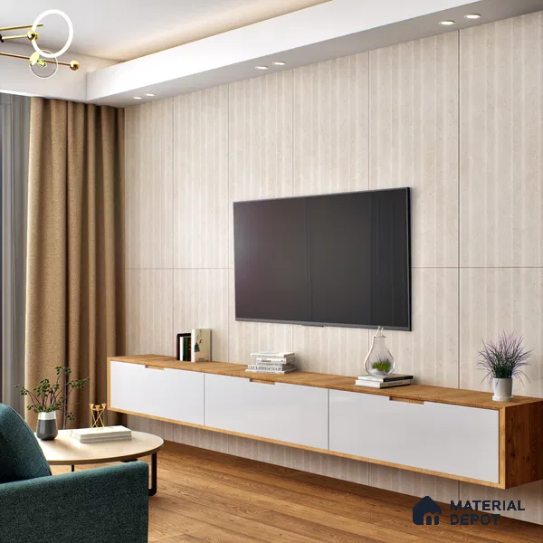 Highlighter Wall Tile TL 06123 B Marmi Crema Decor 4 ft x 2 ft Vitrified Matte Finish - 9 mm | 4 Random Design | Suitable For Living Room, Bedroom, Bathroom, Kitchen (Sample)