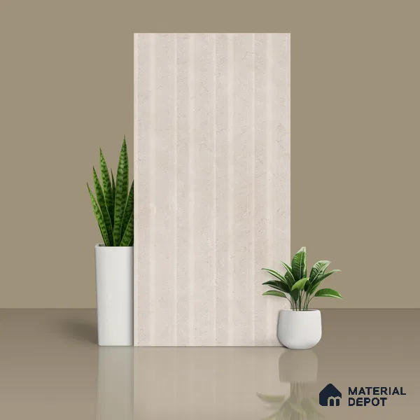 Highlighter Wall Tile TL 06123 B Marmi Crema Decor 4 ft x 2 ft Vitrified Matte Finish - 9 mm | 4 Random Design | Suitable For Living Room, Bedroom, Bathroom, Kitchen (Sample)