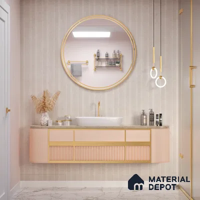 Highlighter Wall Tile TL 06123 B Marmi Crema Decor 4 ft x 2 ft Vitrified Matte Finish - 9 mm | 4 Random Design | Suitable For Living Room, Bedroom, Bathroom, Kitchen (Sample)